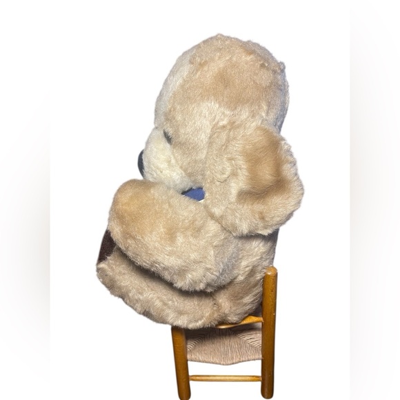 Vintage 20” Plush Dog Stuffed Animal – Floppy Ears, Blue Bib - Picture 5 of 6